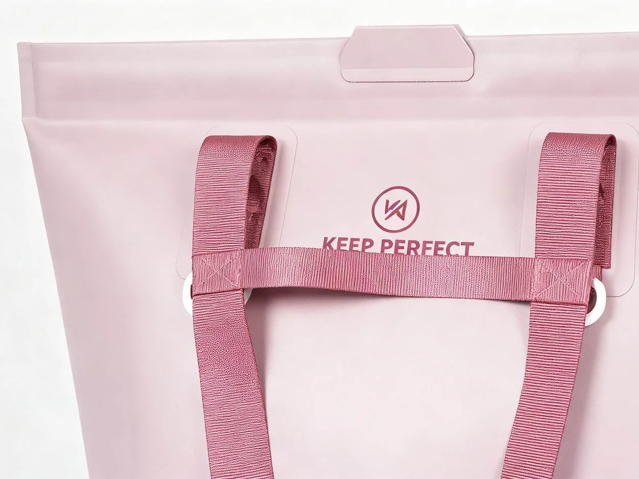 Pink roll-top bucket dry bag